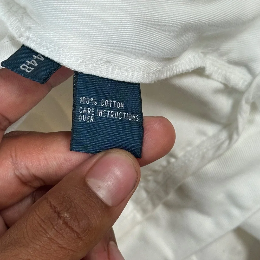 Polo Ralph Lauren Big Tyler Shorts Mens 44 White Pleated Cotton Chino Big & Tall